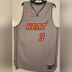Miami Heat adidas Vintage XL, Dwayne Wade #3, grey/black/orange jersey
